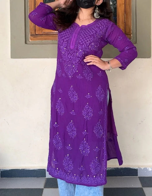 Premium Viscose Ghass Patti Kurti